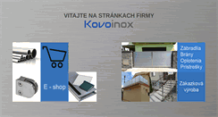 Desktop Screenshot of kovoinox.sk