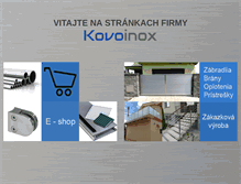 Tablet Screenshot of kovoinox.sk